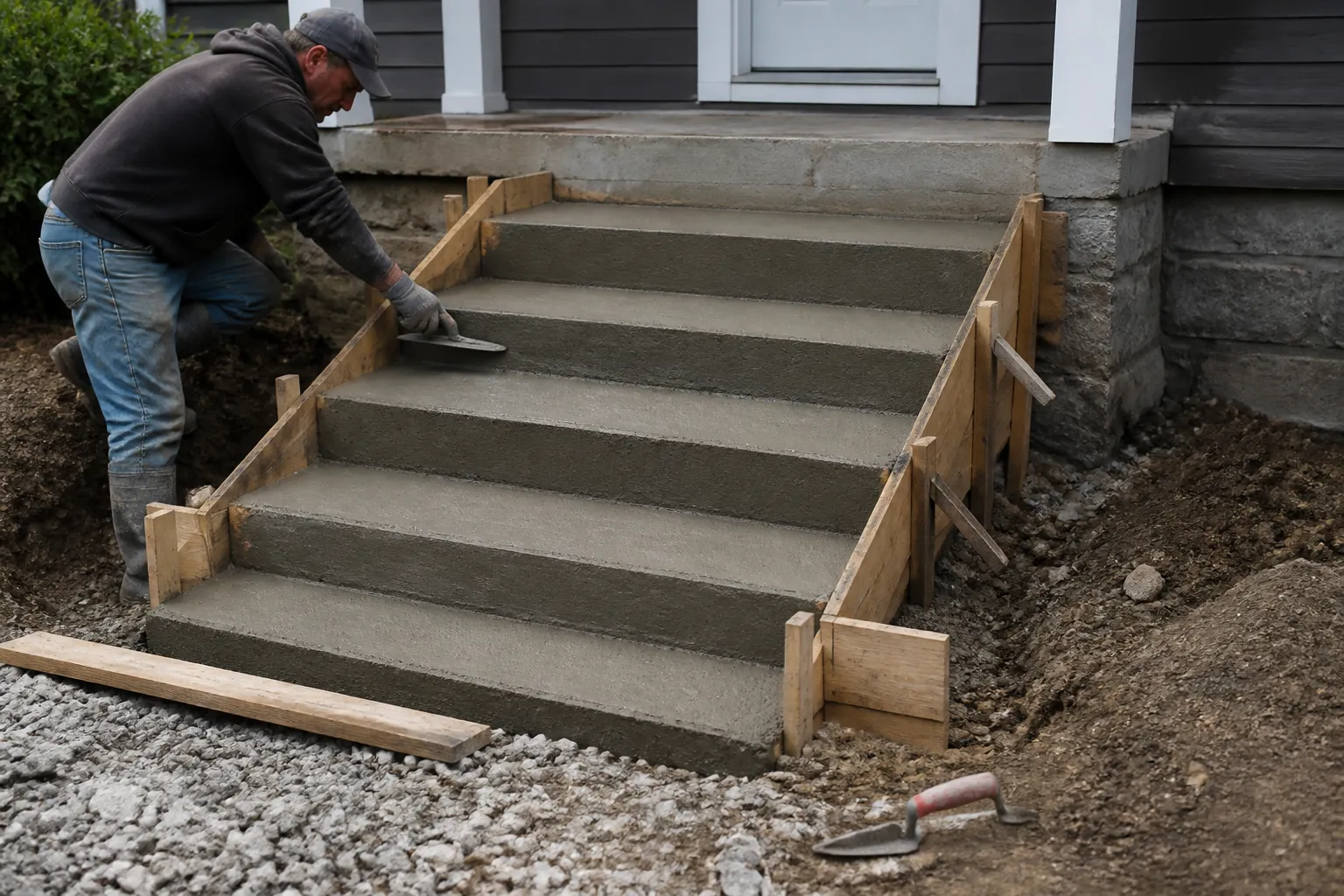 Concrete Steps Construction