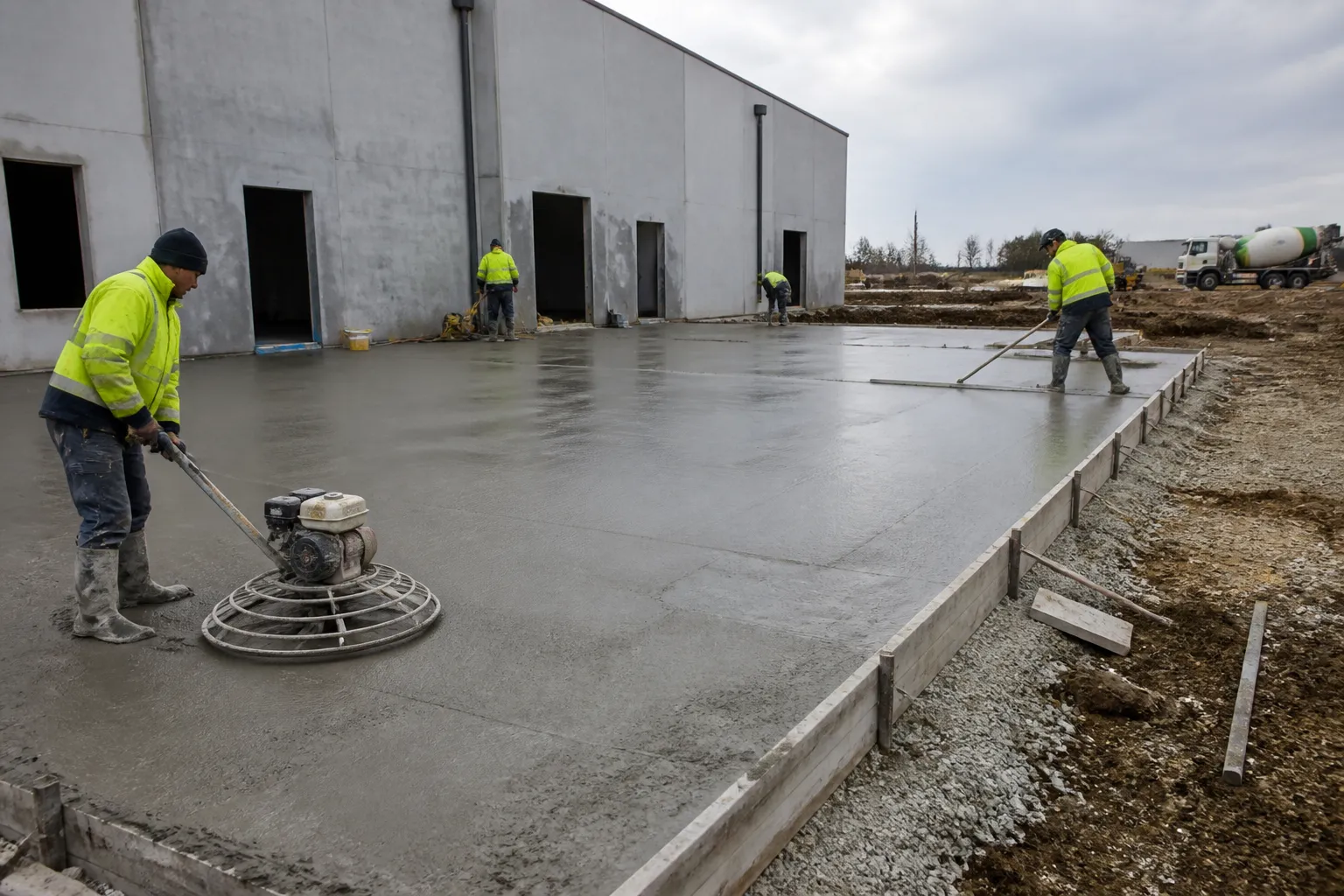 Commercial Concrete Crew at Work