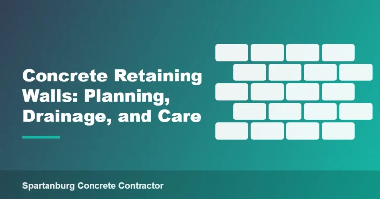 Concrete Retaining Walls: Planning, Drainage, and Care